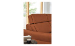 Ecksofa Musterring MR 280 aus Echtleder in der Farbe Cognac, Ansicht der Armlehne