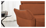 Ecksofa Musterring MR 280 aus Echtleder in der Farbe Cognac, Ansicht der Armlehne