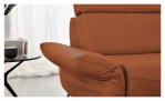 Ecksofa Musterring MR 280 aus Echtleder in der Farbe Cognac, Ansicht der Armlehne