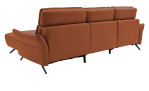 Ecksofa Musterring MR 280 aus Echtleder in der Farbe Cognac, Ansicht von hinten