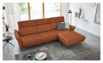 Ecksofa Musterring MR 280 aus Echtleder in der Farbe Cognac, Ansicht im Milieu