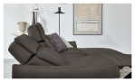 Ecksofa Musterring MR 280 aus Echtleder in der Farbe Grey, Ansicht der Funktion