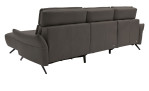 Ecksofa Musterring MR 280 aus Echtleder in der Farbe Grey, Ansicht von hinten