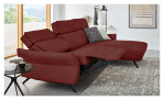 Ecksofa Musterring MR 280 aus Echtleder in der Farbe Red, Ansicht der Funktion