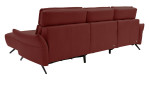 Ecksofa Musterring MR 280 aus Echtleder in der Farbe Red, Ansicht von hinten