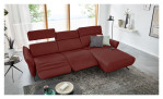 Ecksofa Musterring MR 280 aus Echtleder in der Farbe Red, Ansicht der Funktion