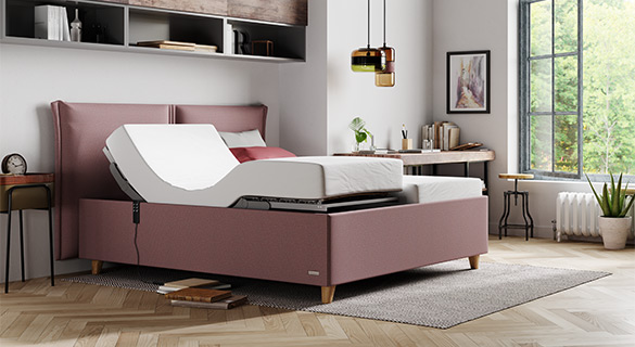 Boxspringbett mit motorischem Lattenrost